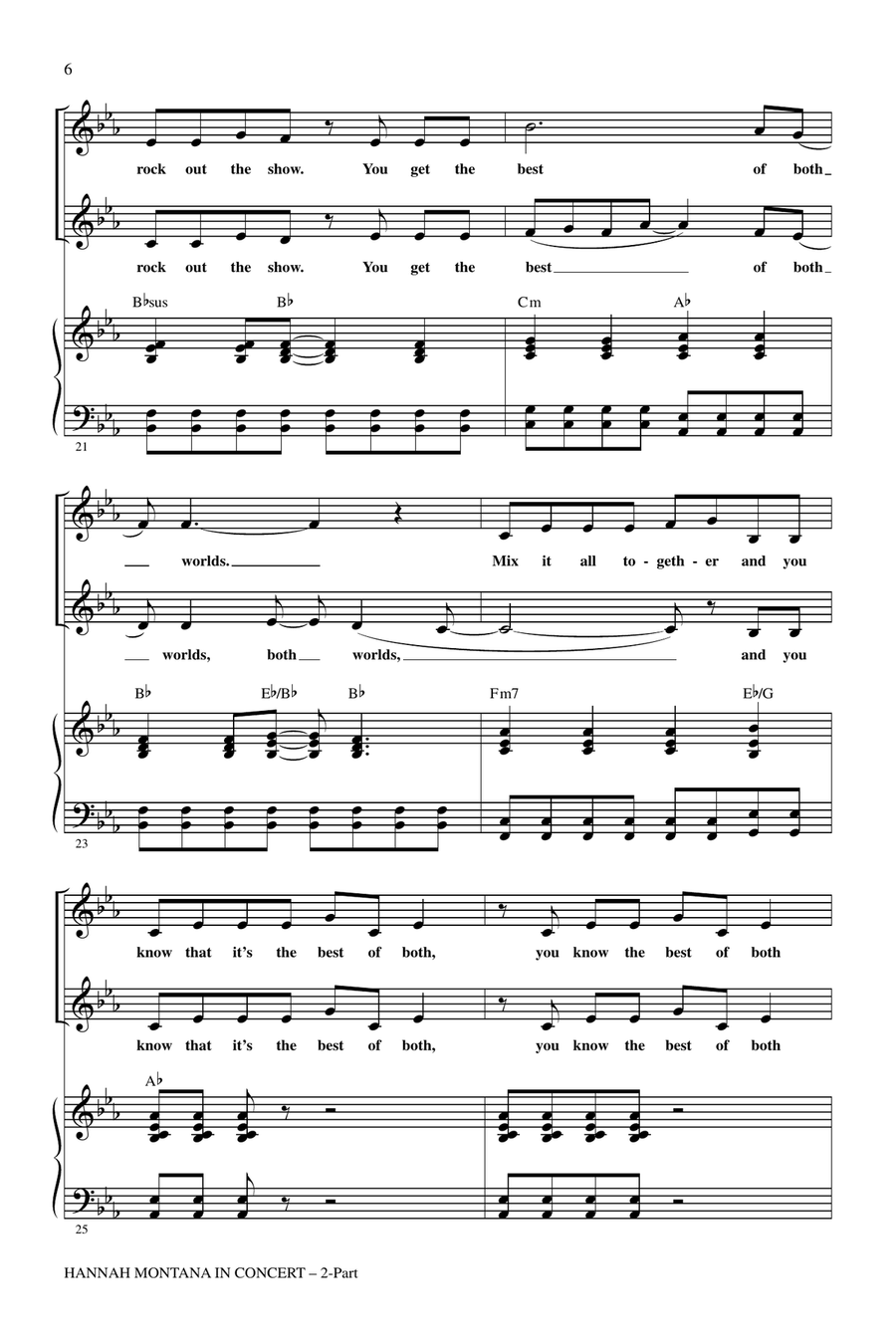 Hannah Montana In Concert 2-Part scores gallery preview page 4