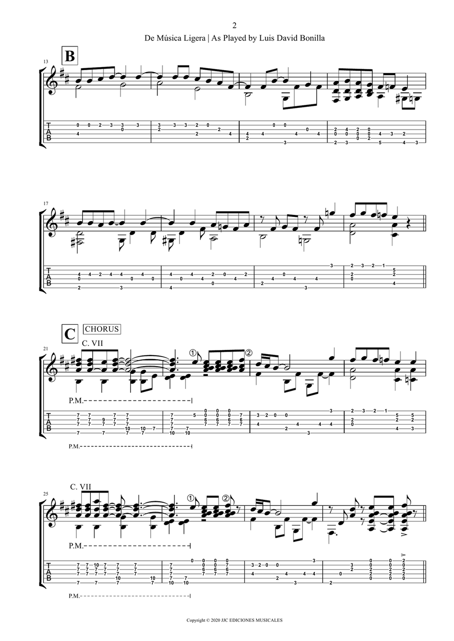 De Musica Ligera Guitar Solo scores gallery preview page 4