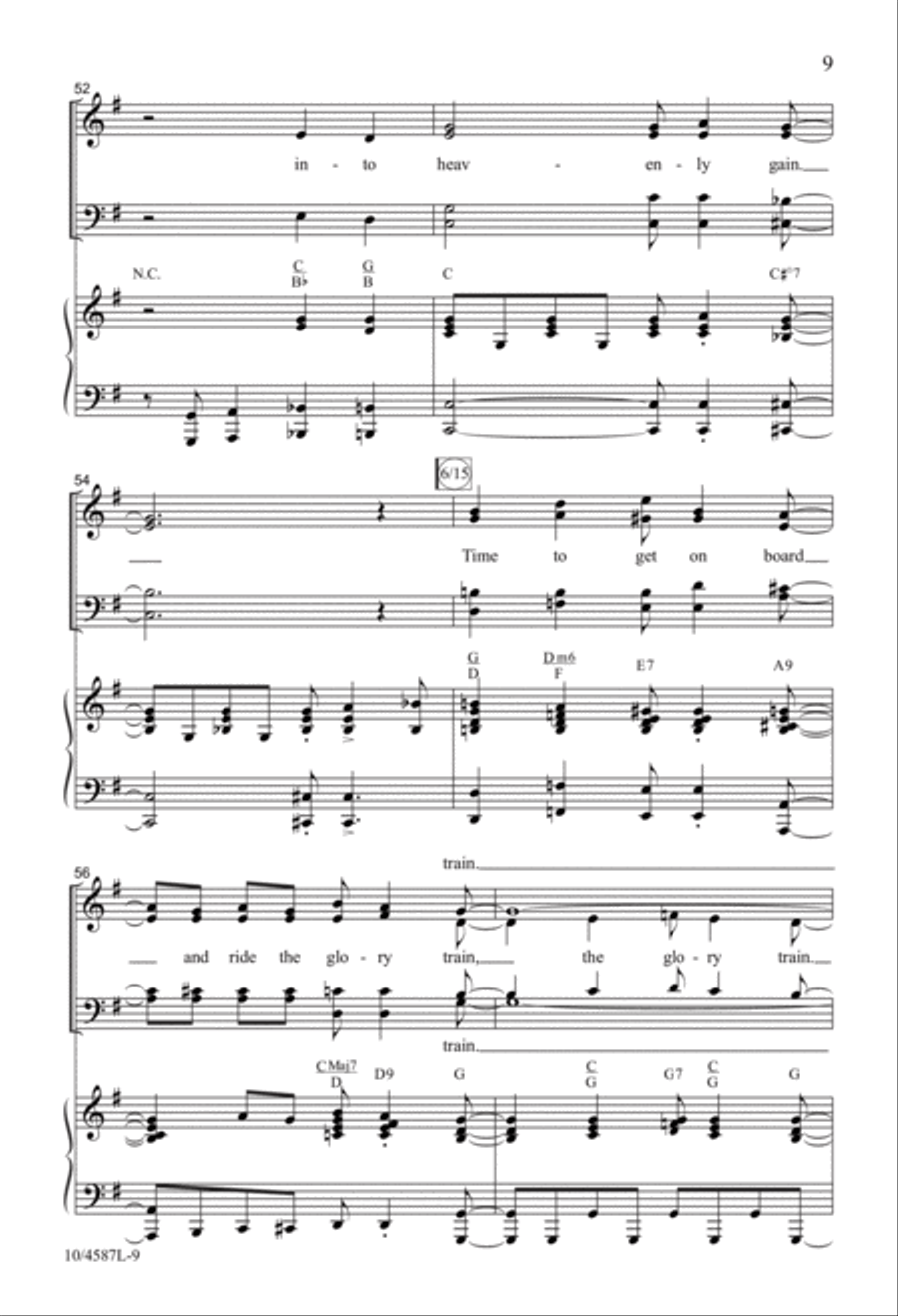 Ride the Glory Train Ride the Glory Train 4-Part scores gallery preview page 9