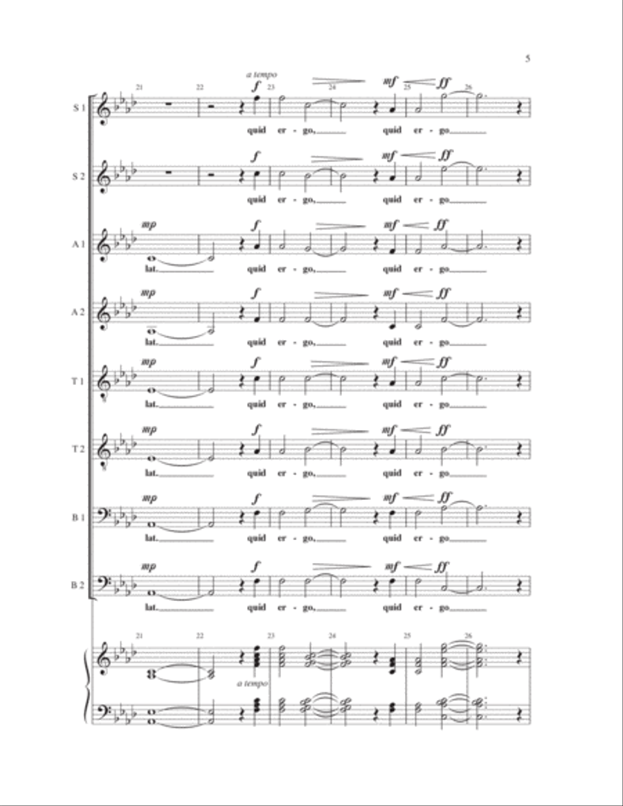Cum Laude Ego Canto (With Praise I Will Sing) Divisi scores gallery preview page 5