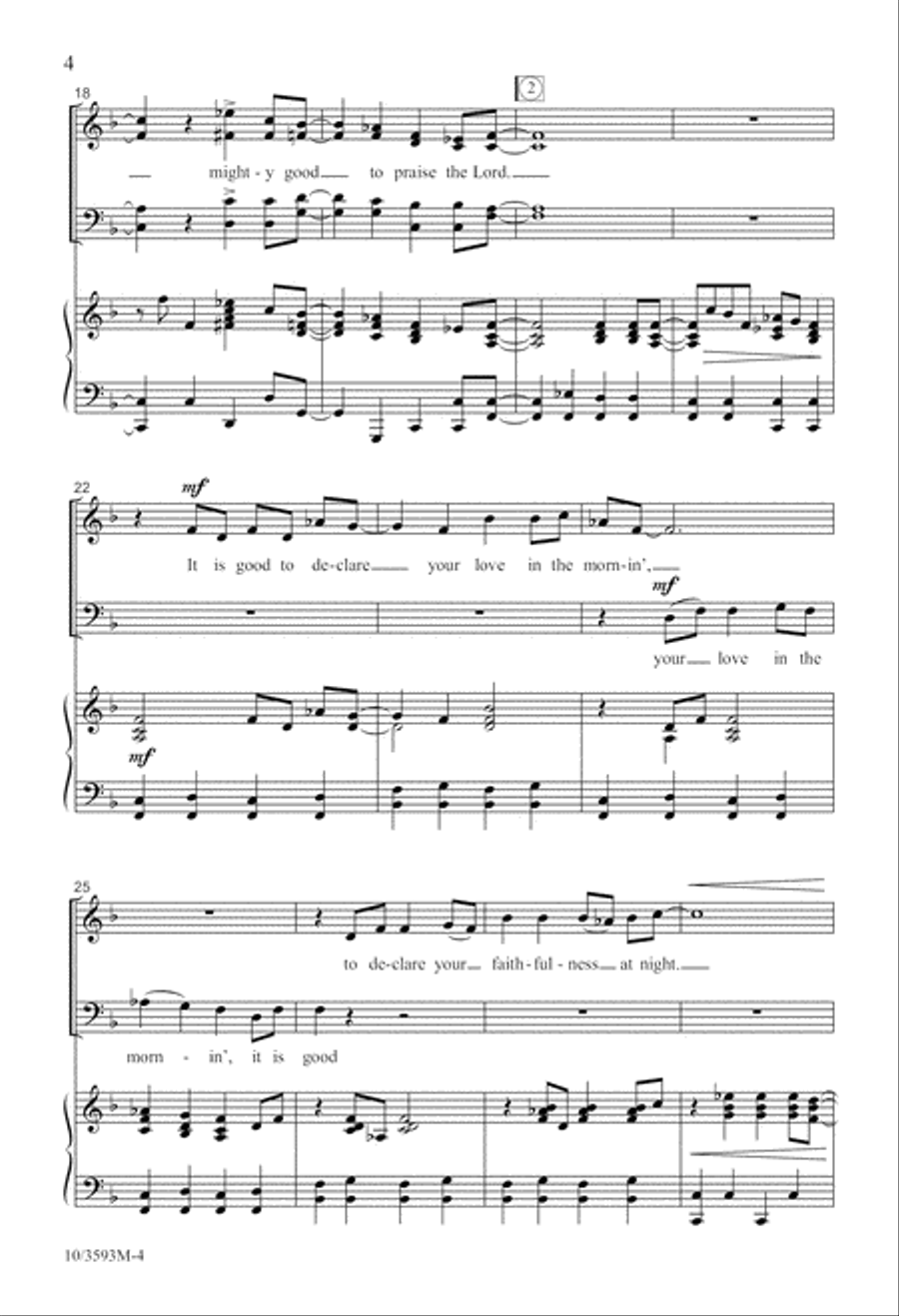Mighty Good to Praise the Lord 4-Part scores gallery preview page 4