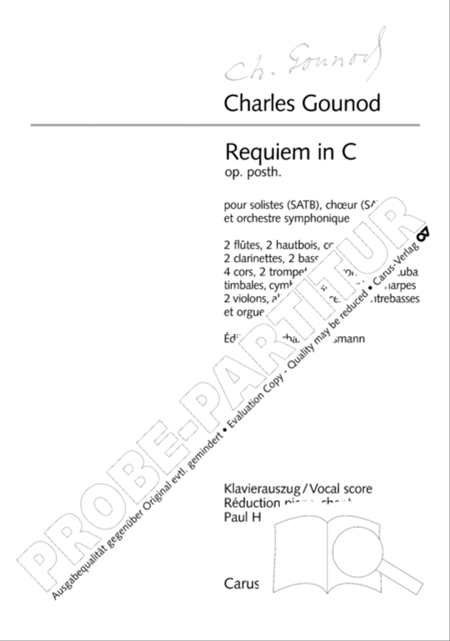 Requiem in C major 4-Part scores gallery preview page 2