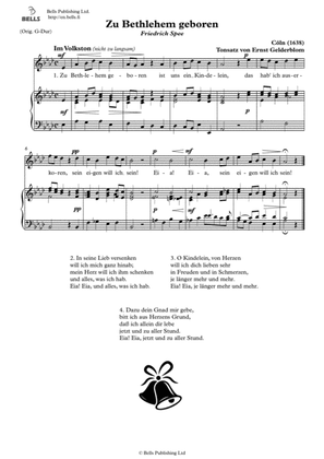 Zu Bethlehem geboren (Solo song) (A-flat Major)