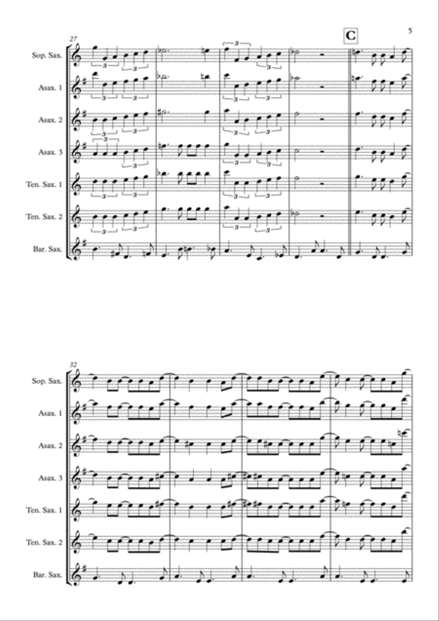 The Girl From Ipanema (Garota De Ipanema) Woodwind Quintet scores gallery preview page 5