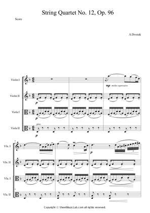Book cover for String Quartet No.12, Op.96 "American" mov.2