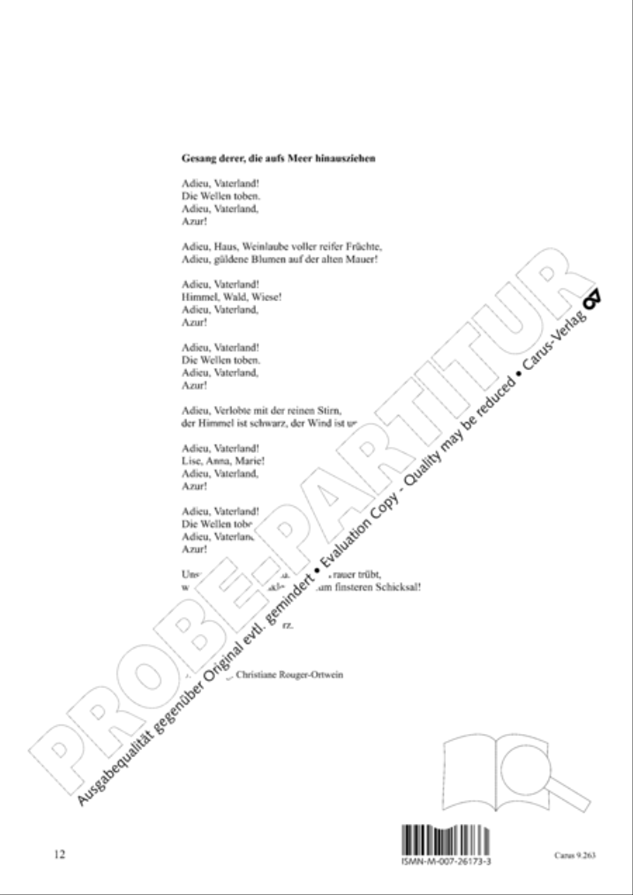 Chant de ceux qui s'en vont sur mer SSATB scores gallery preview page 13