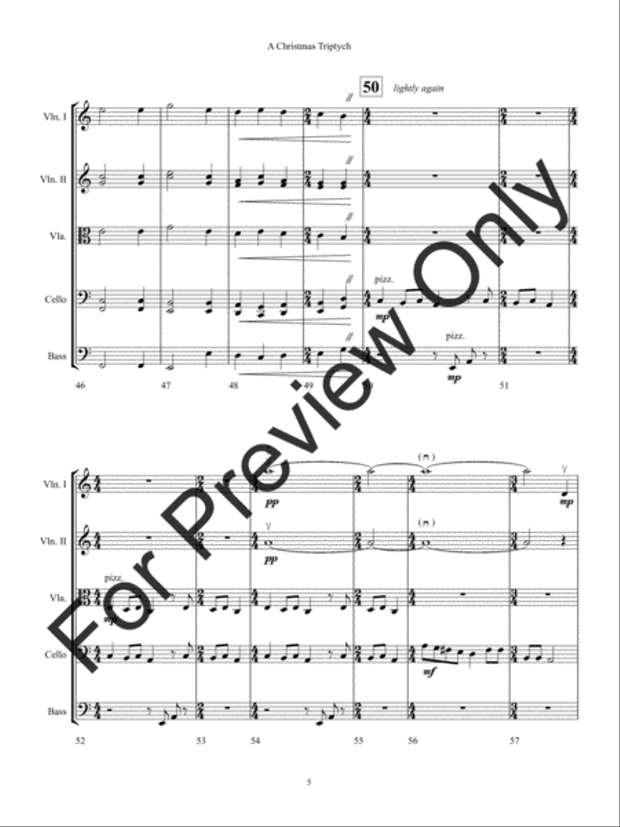 A Christmas Triptych String Orchestra scores gallery preview page 8