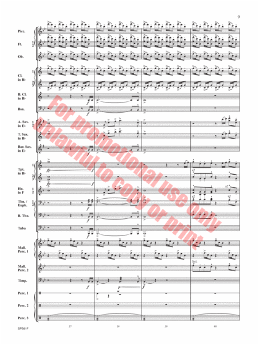 The Lake in the Sky The Lake in the Sky Concert Band scores gallery preview page 10