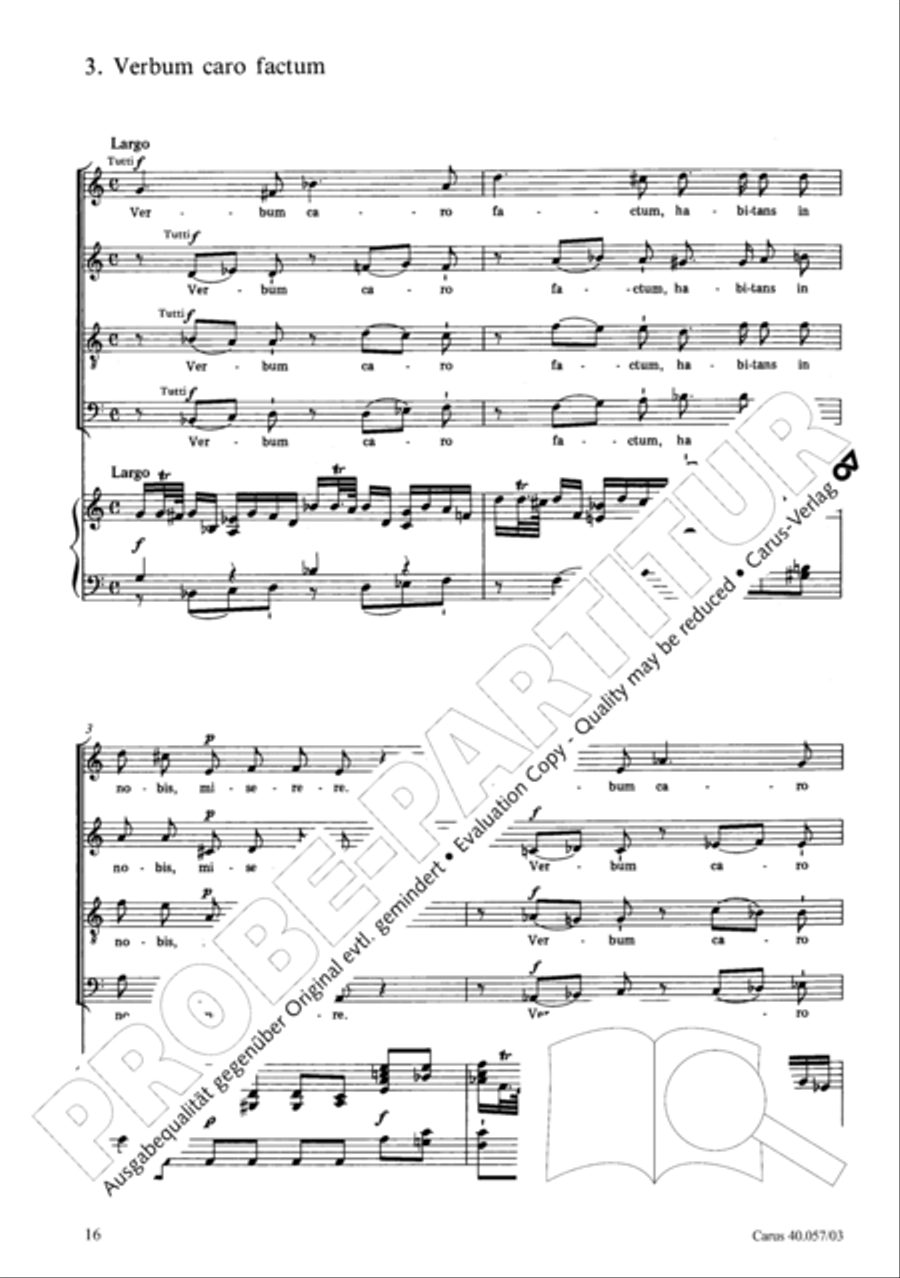 Litaniae de venerabili altaris Sacramento in Es 4-Part scores gallery preview page 17