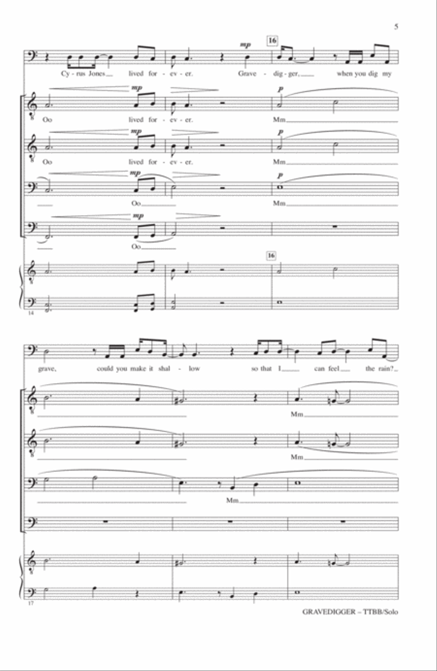Gravedigger Gravedigger A Cappella scores gallery preview page 3