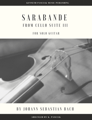 Book cover for Sarabande from BWV1009 (for Solo Guitar)