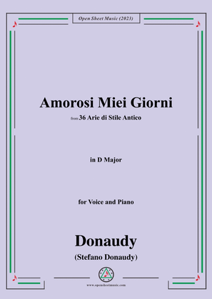 Donaudy-Amorosi Miei Giorni,in D Major