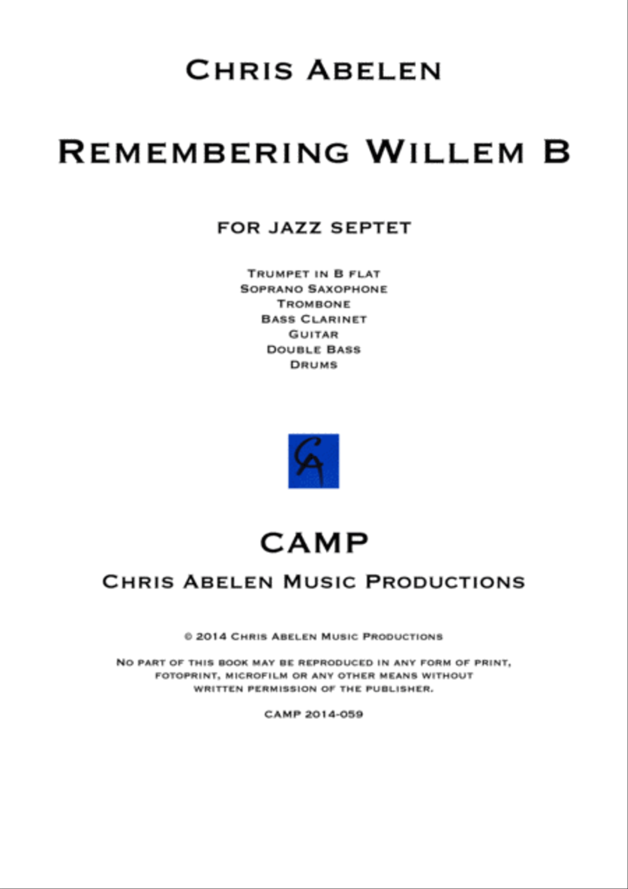Remembering Willem B Jazz Ensemble scores gallery preview page 1