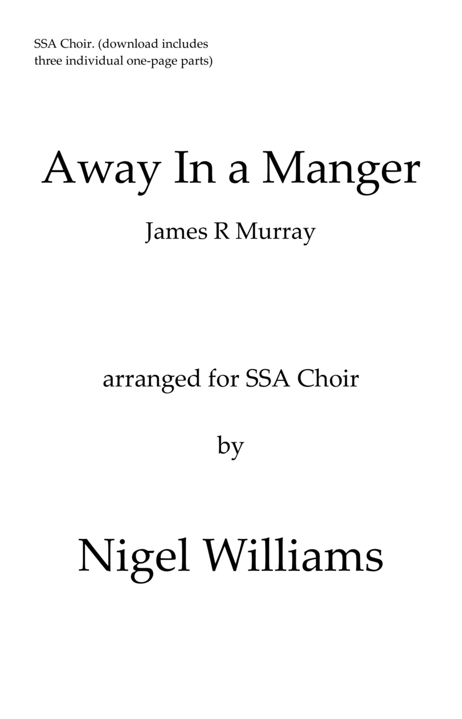 Book cover for Away In A Manger
