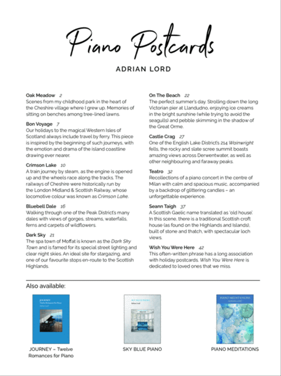 Piano Postcards Piano Solo scores gallery preview page 3