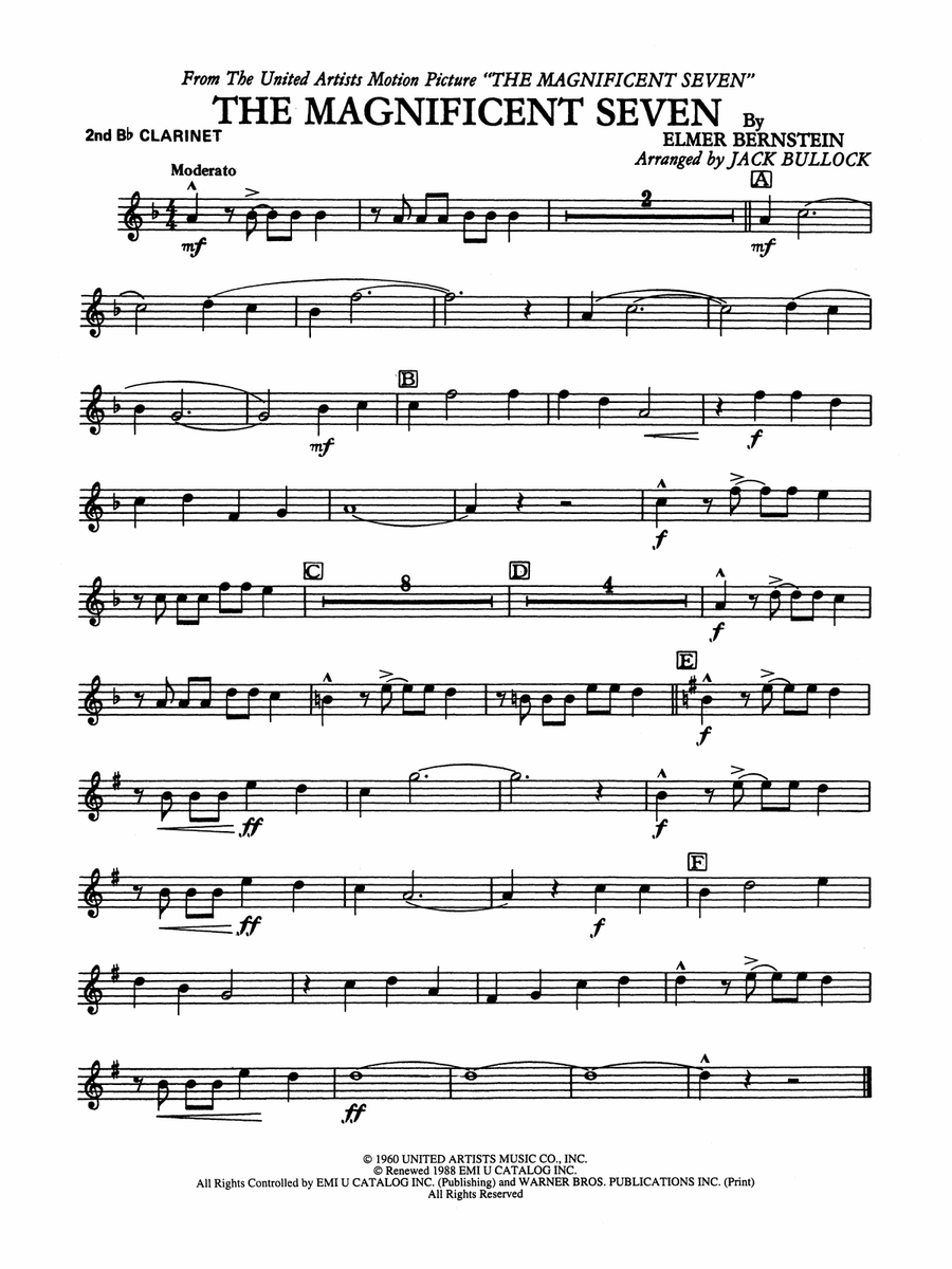 The Magnificent Seven: 2nd B-flat Clarinet