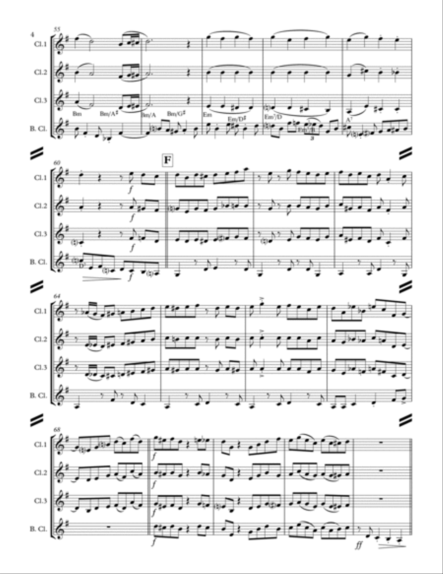 Rockin' Around The Christmas Tree Woodwind Quartet scores gallery preview page 5