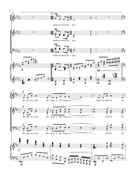 Be Still, My Soul - Solo, SATB Voice, Piano image number null