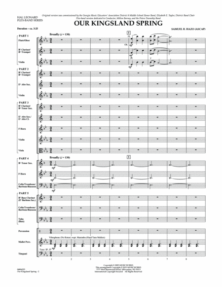 Our Kingsland Spring - Conductor Score (Full Score)