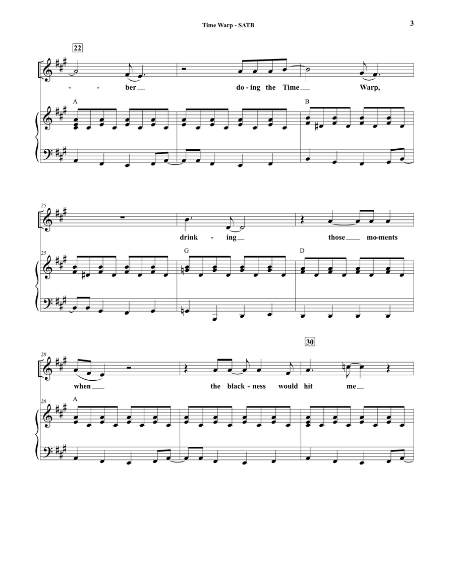 Time Warp Time Warp 4-Part scores gallery preview page 3
