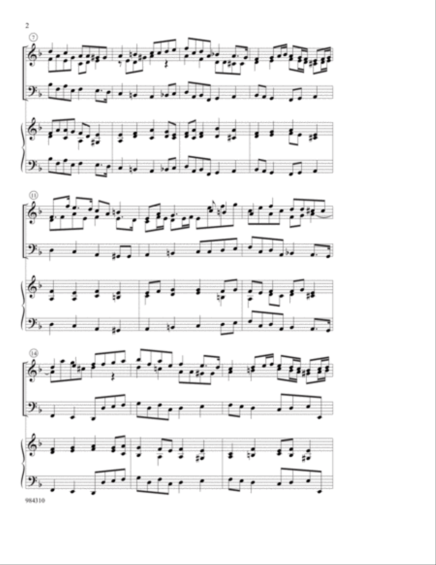 Jesus, Priceless Treasure (Buxtehude) 3-Part scores gallery preview page 3