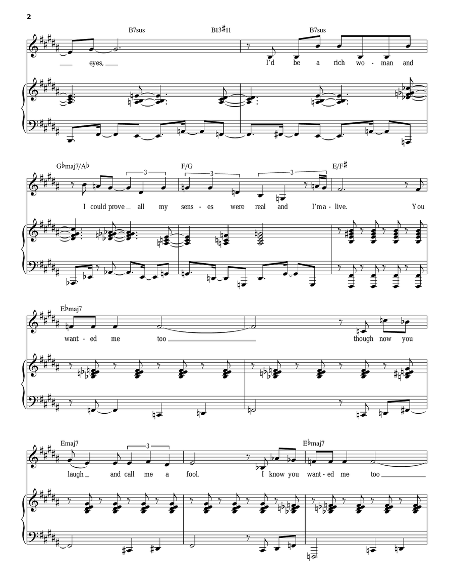 She Got To You Piano, Vocal scores gallery preview page 2