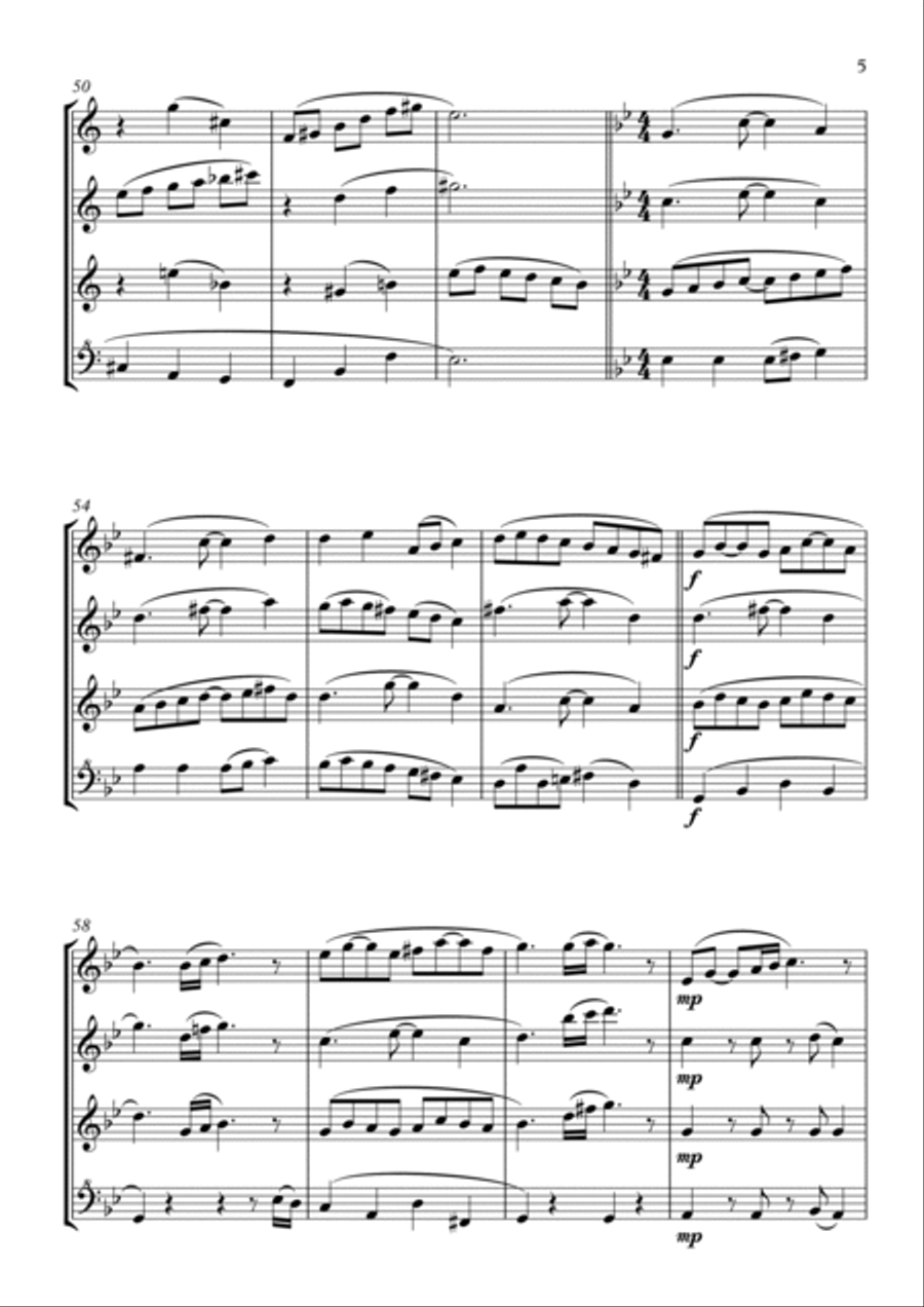 Arrival - Recorder Quartet Chamber Music scores gallery preview page 5