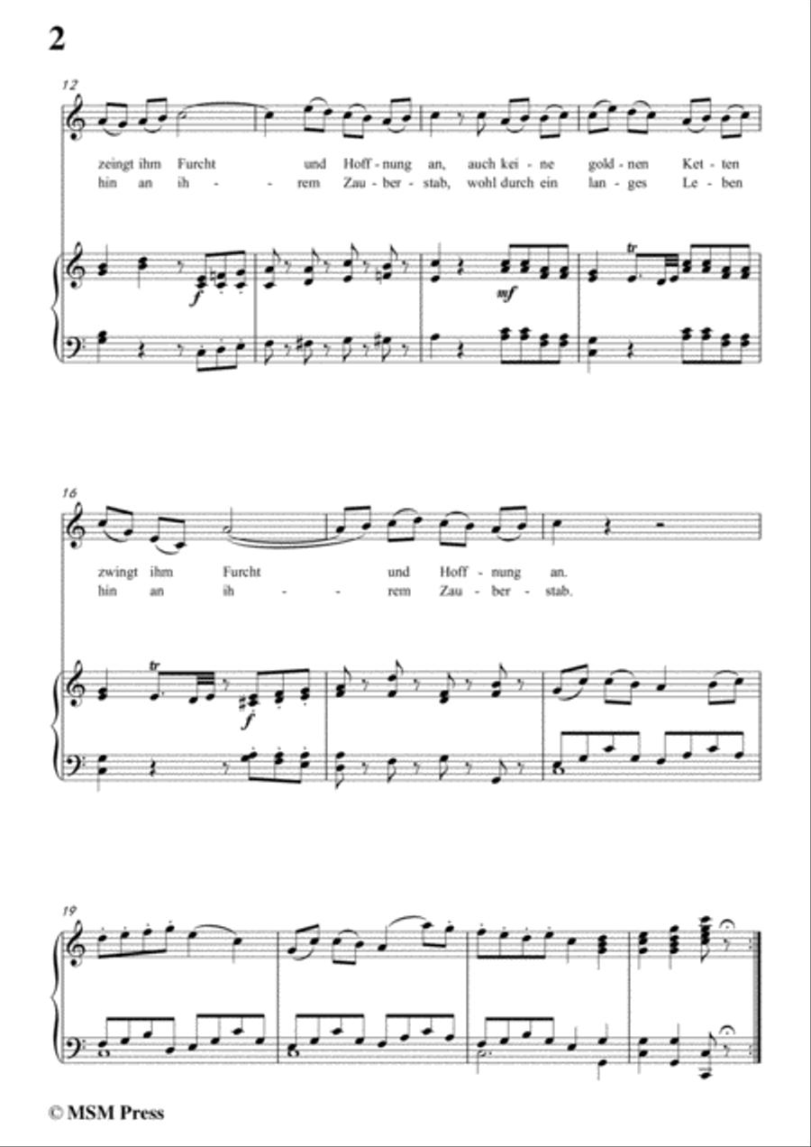 Schubert-Die Fröhlichkeit,in C Major,for Voice&Piano Voice scores gallery preview page 4