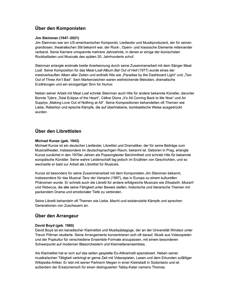 Der Tanz Der Vampire - Finale Zweiter Akt Concert Band scores gallery preview page 6