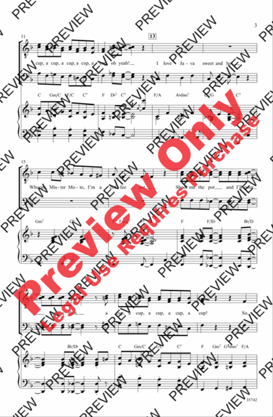 Java Jive Men's Choir scores gallery preview page 3