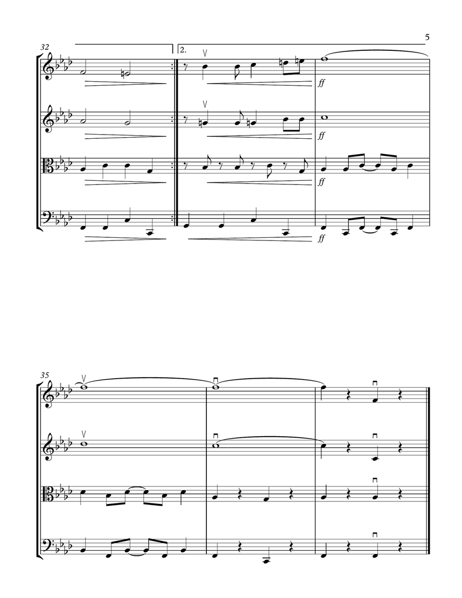 Siman Tov Mazel Tov - String Quartet - Traditional Jewish arr. Cellobat String Quartet scores gallery preview page 5
