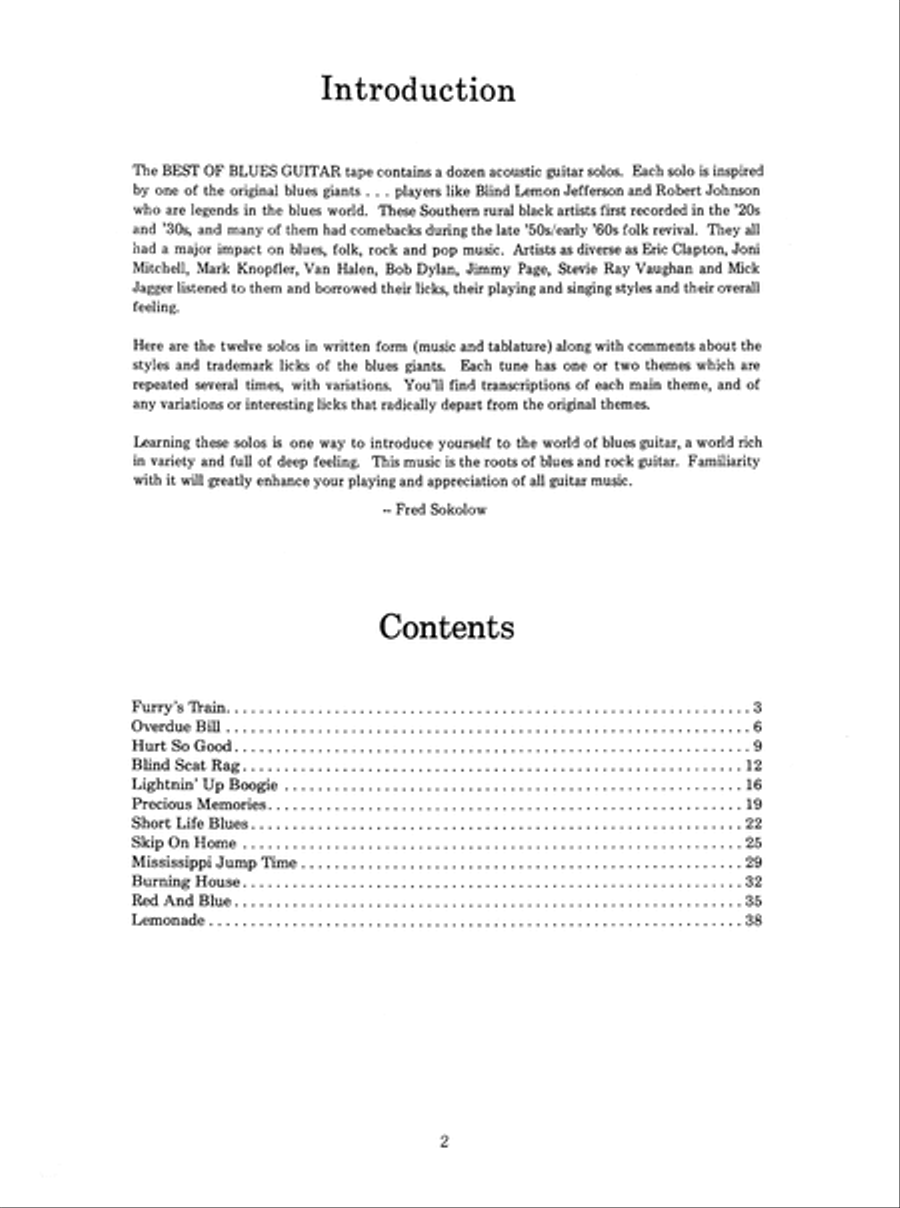 Best of Blues Guitar Electric Guitar scores gallery preview page 8