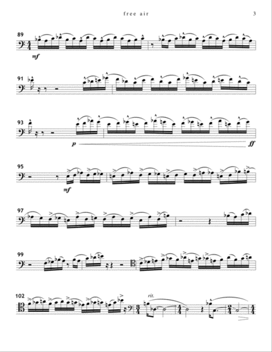 Free Air for trombone and organ Trombone Duet scores gallery preview page 3