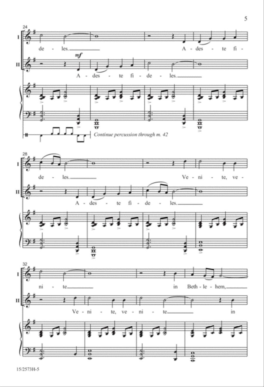 Adeste Fideles 2-Part scores gallery preview page 6