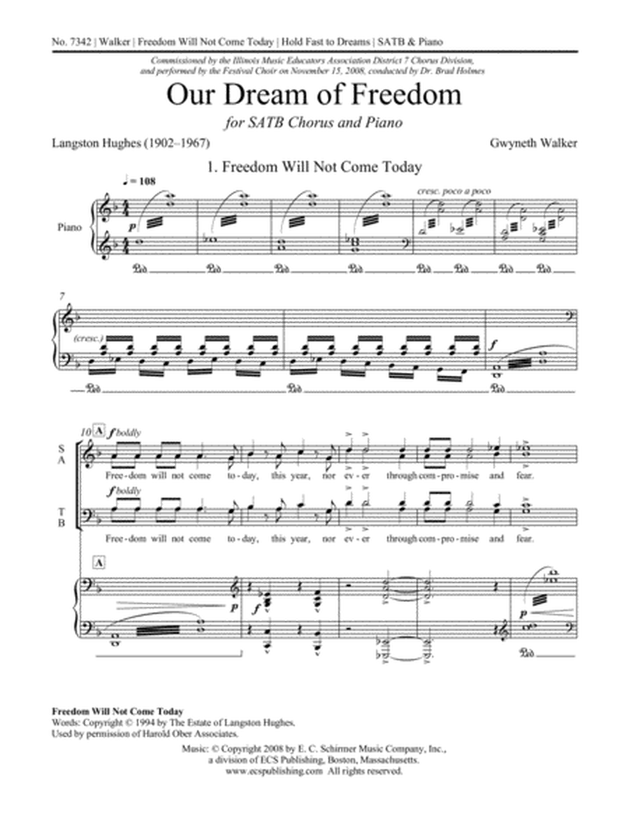 Our Dream of Freedom: 1. Freedom Will Not Come Today & 2. Hold Fast to Dreams (Downloadable)