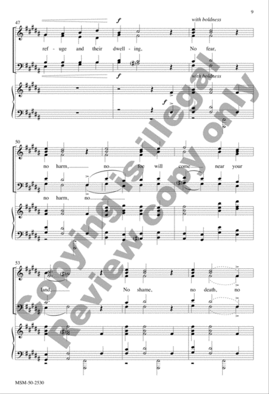 All Who Dwell in the Shadow of the Lord 4-Part scores gallery preview page 9
