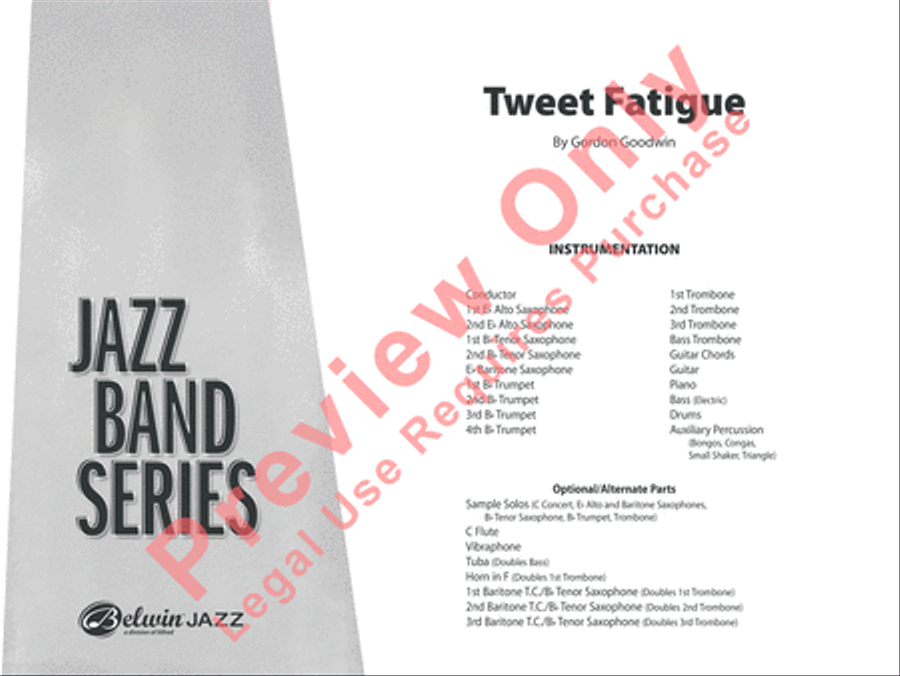 Tweet Fatigue Tweet Fatigue Jazz Ensemble scores gallery preview page 2