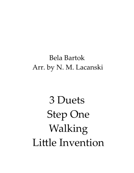 3 Duets First Step Walking Little Invention image number null