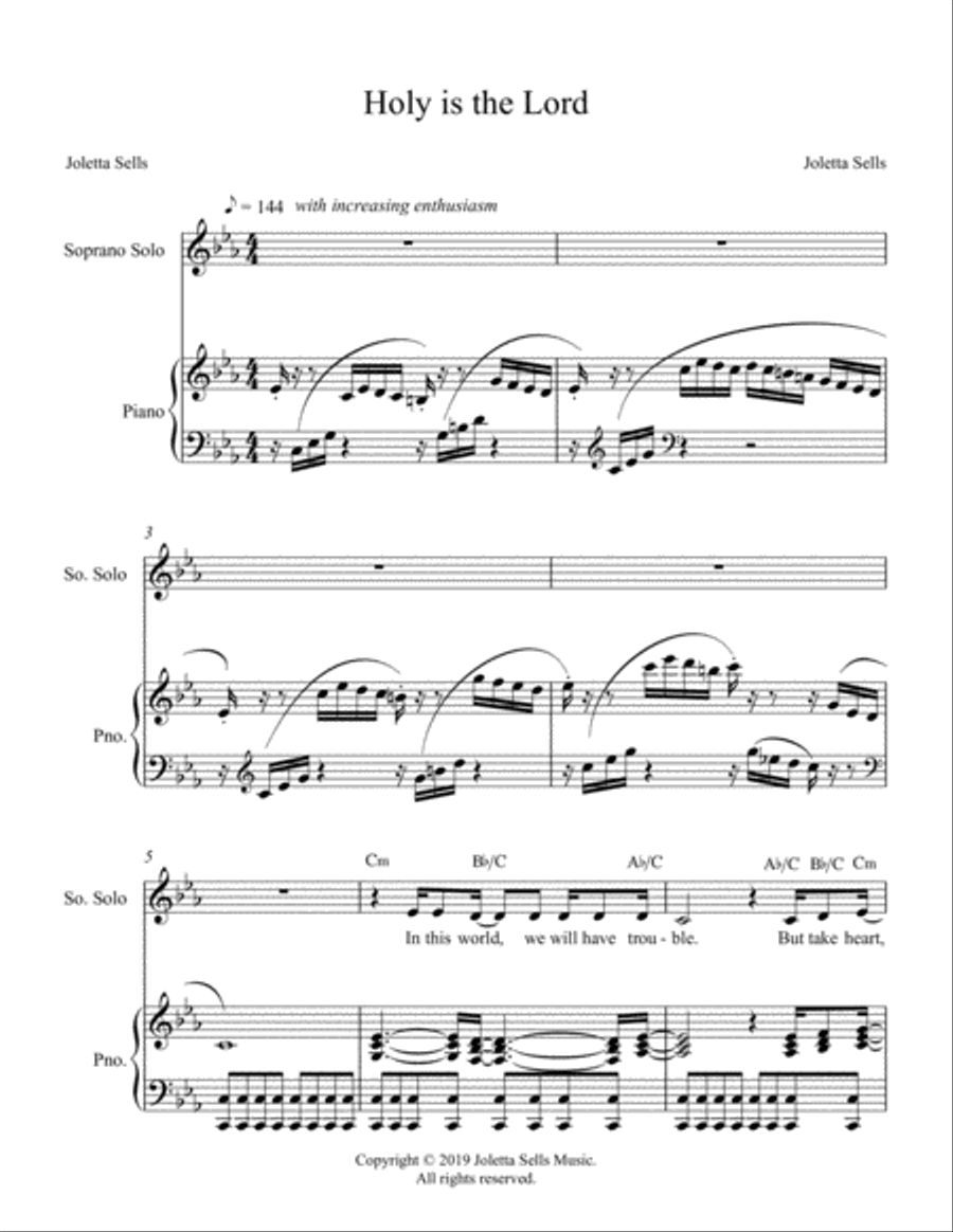 Holy is the Lord Voice scores gallery preview page 2