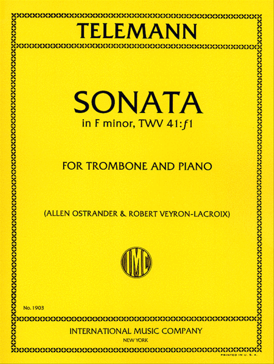 Sonata In F Minor (Ostrander