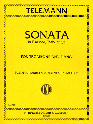 Book cover for Sonata In F Minor (Ostrander