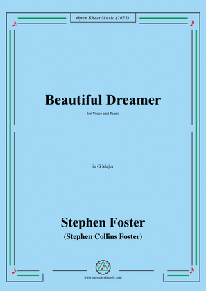 Book cover for S. Foster-Beautiful Dreamer,in G Major