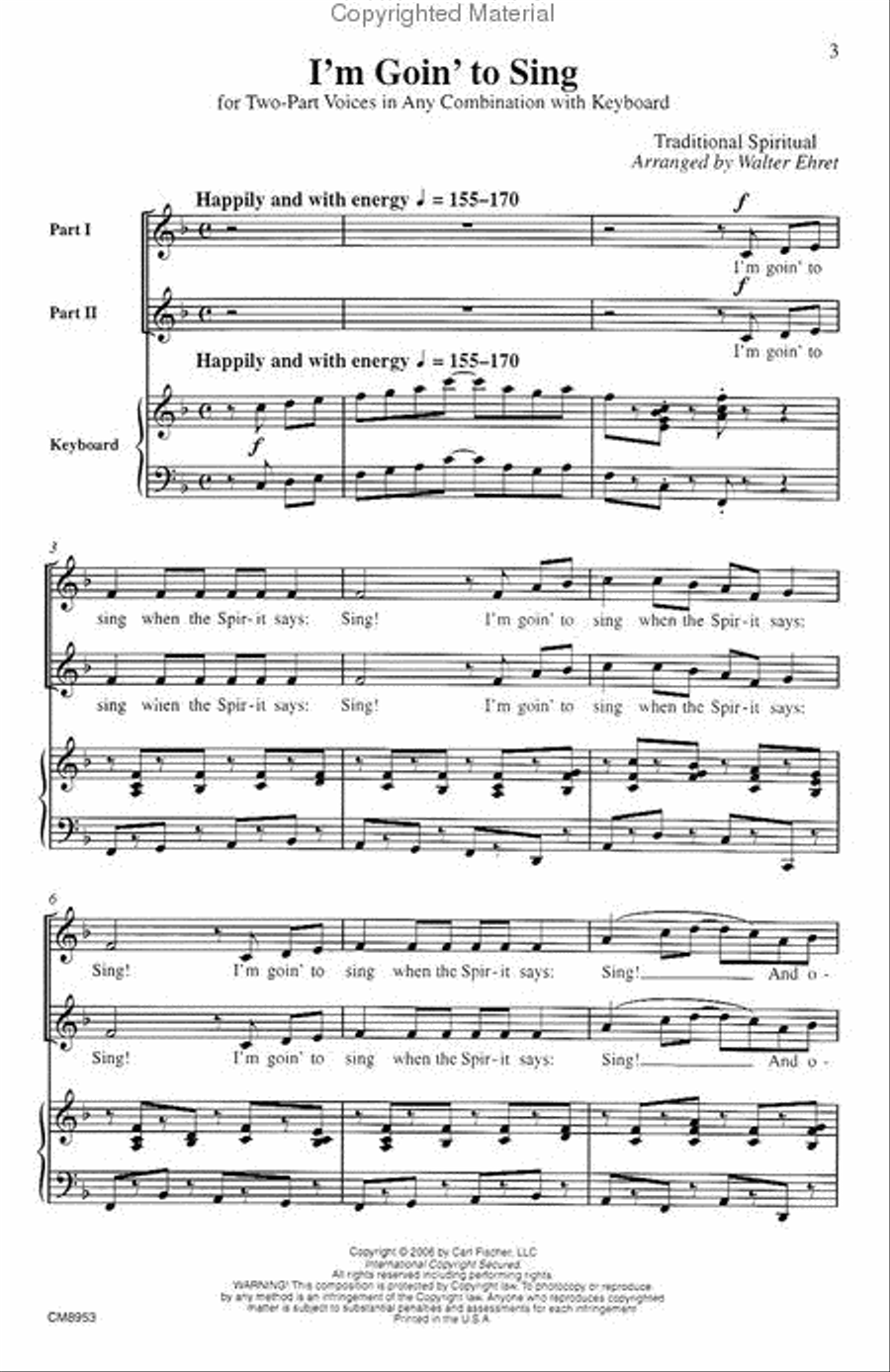 I'm Going To Sing 2-Part scores gallery preview page 2