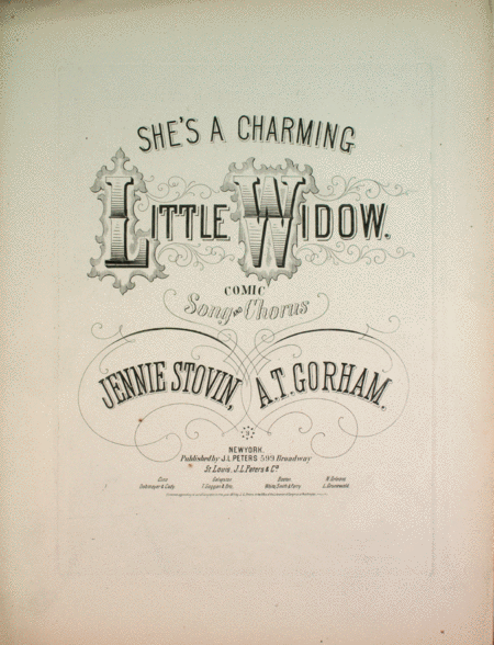 She's a Charming Little Widow. Comic Song and Chorus