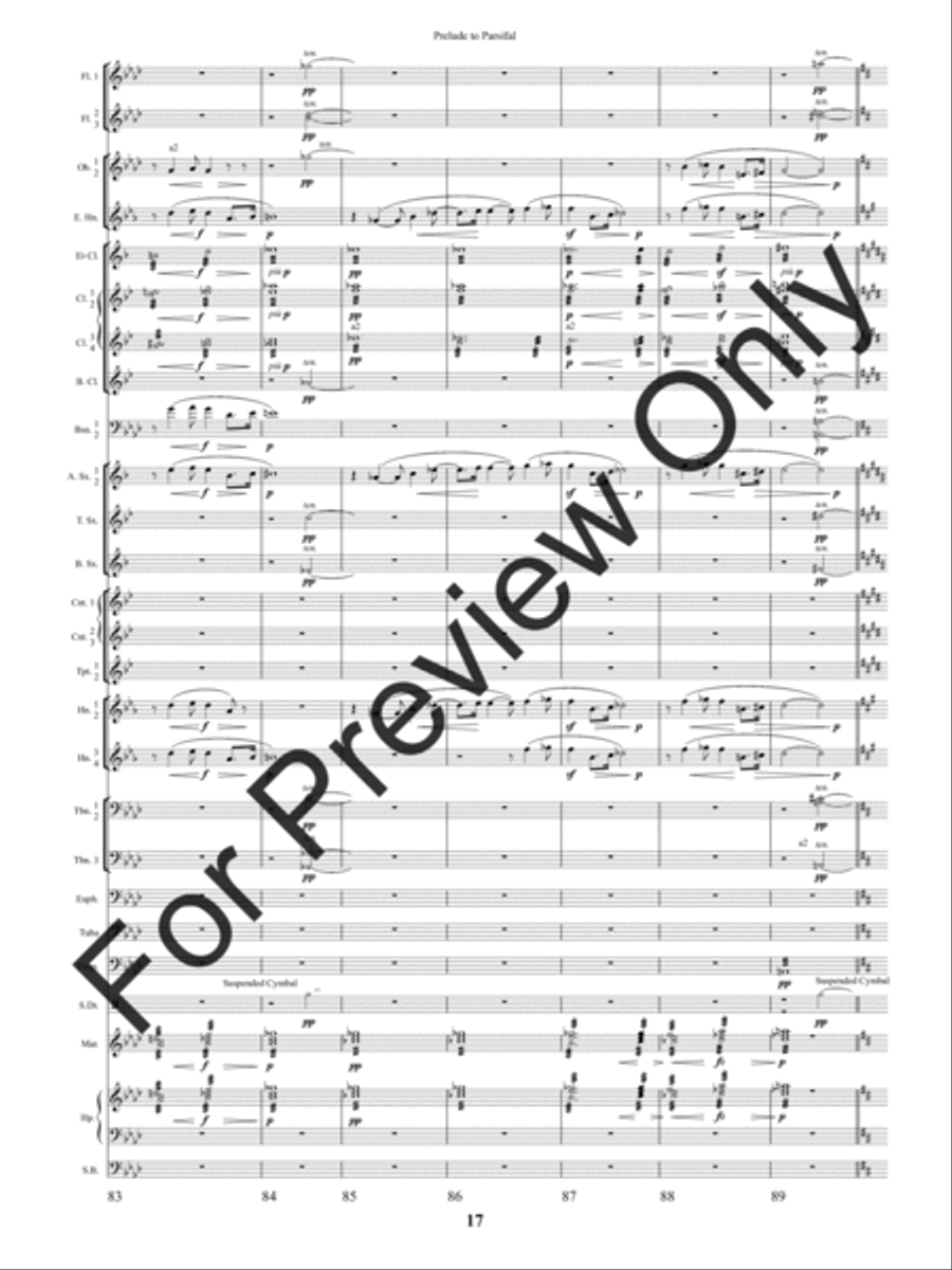 Prelude to Parsifal (Score) Concert Band scores gallery preview page 20