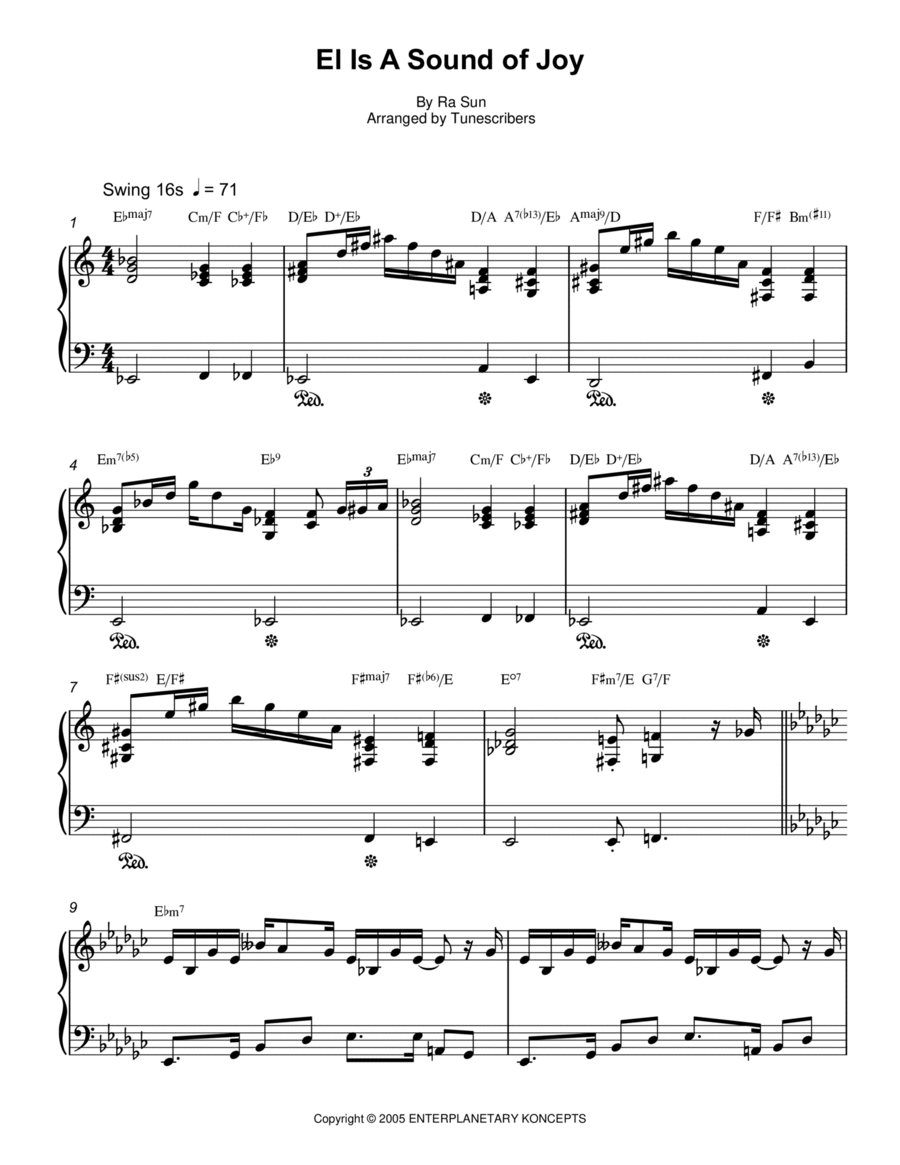 El Is A Sound of Joy Piano Solo scores gallery preview page 1