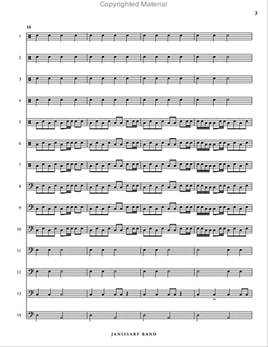 Janissary Band Percussion Ensemble scores gallery preview page 4