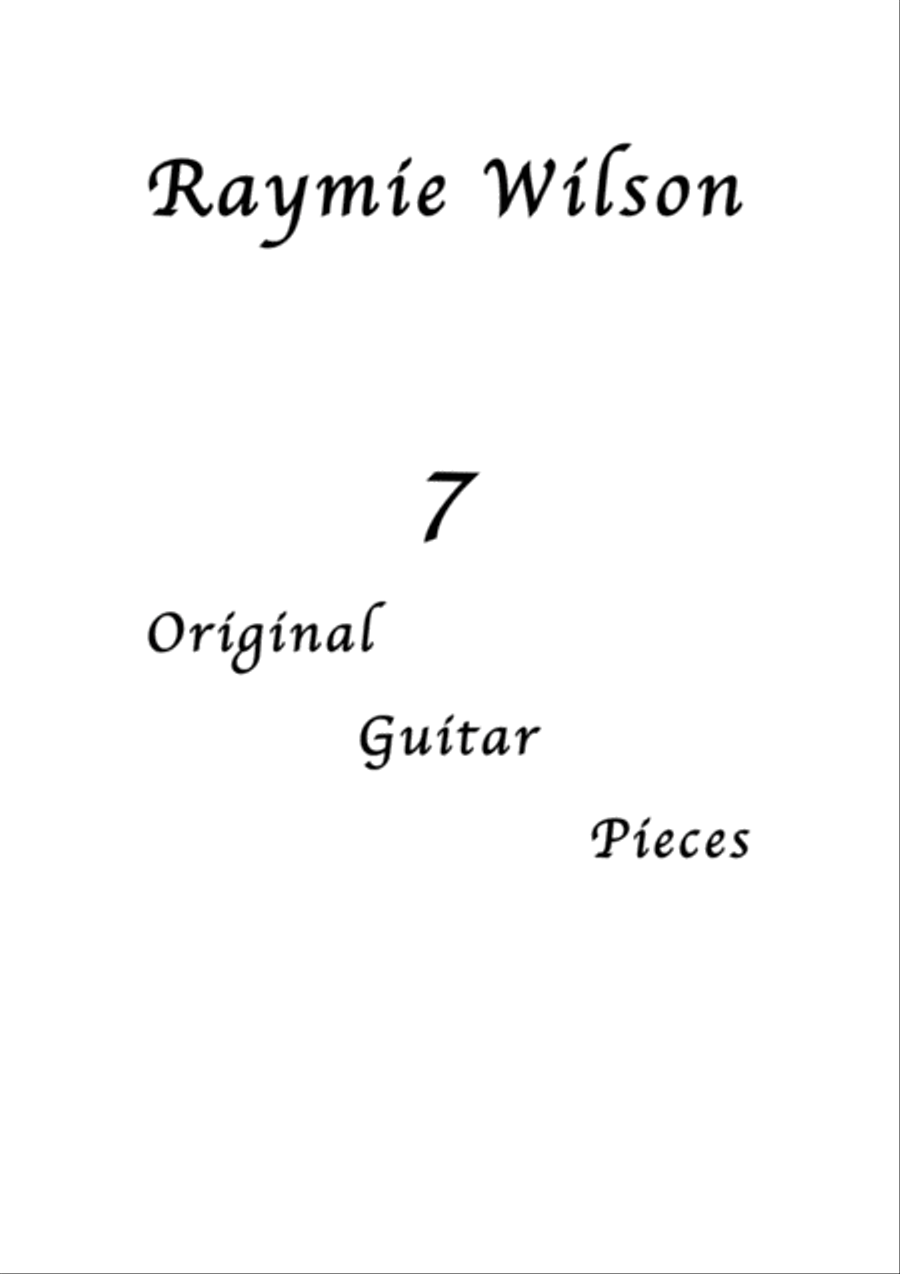 Seven original pieces for guitar. Classical Guitar scores gallery preview page 1