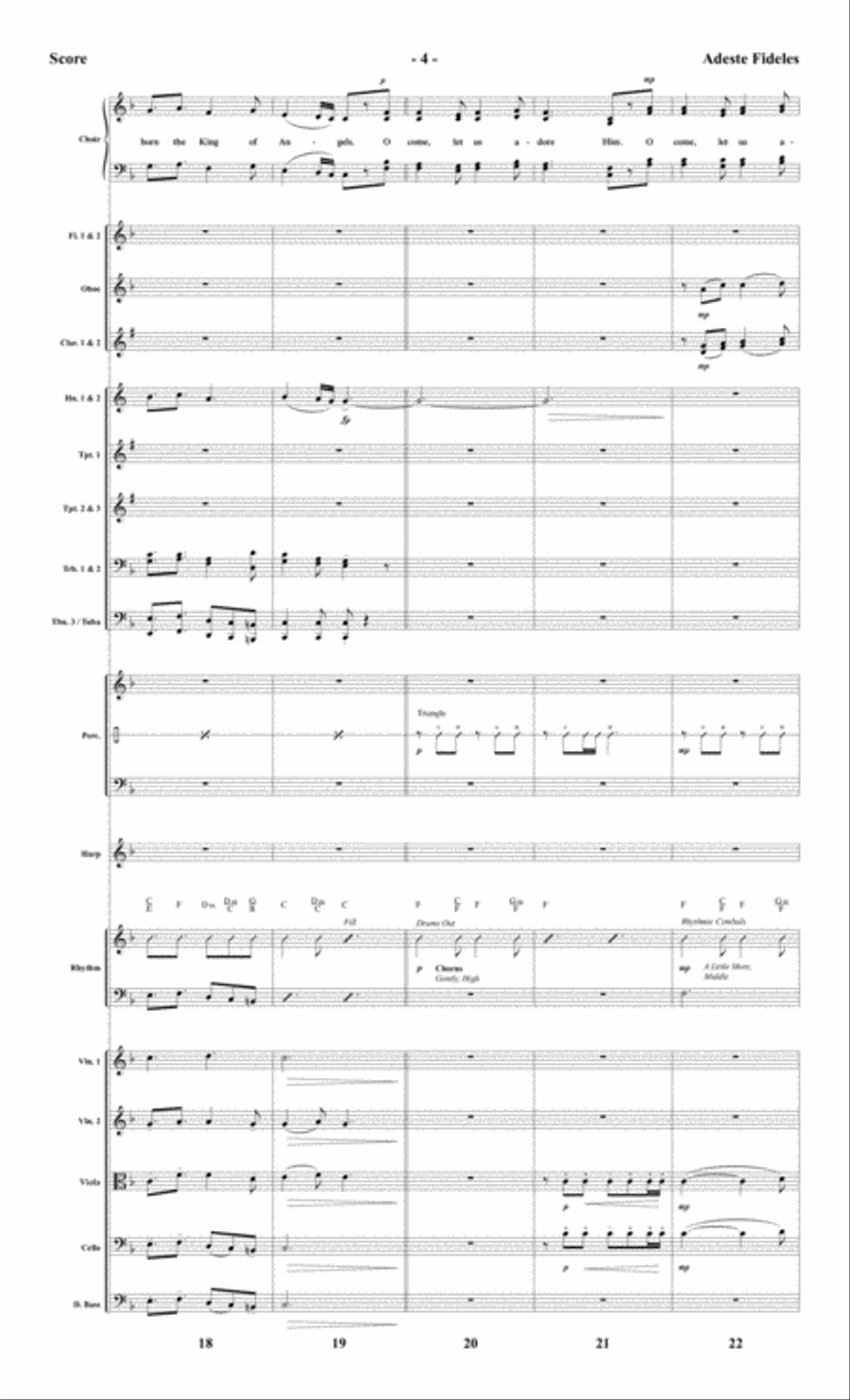 Adeste Fideles - Orchestral Score and Parts Choir scores gallery preview page 6