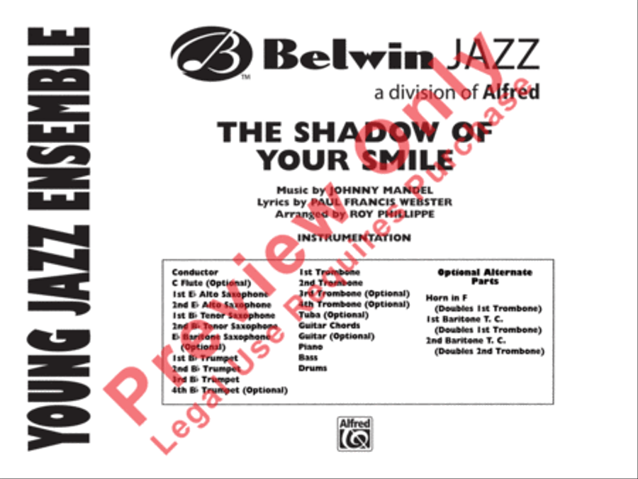 The Shadow of Your Smile (from The Sandpiper) Jazz Ensemble scores gallery preview page 2